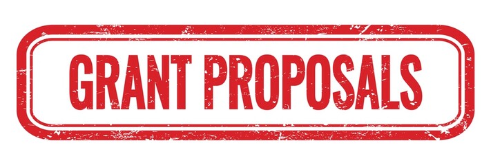 GRANT PROPOSALS red grungy stamp sign.