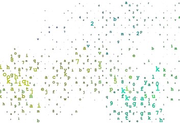 Light Purple vector pattern with ABC symbols.