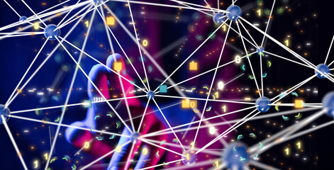 data code binary concept 3d