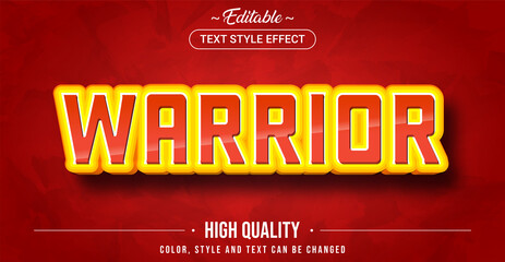 Editable text style effect - Warrior theme style.