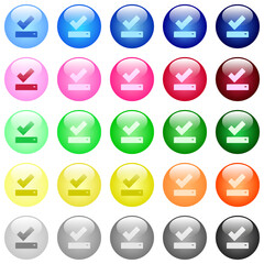 Successfully saved icons in color glossy buttons
