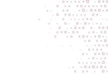 Light Red vector cover with circles, cubes.