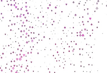 Light Pink vector background with cards signs.