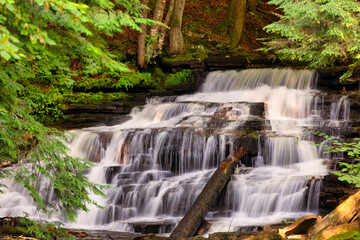 Obraz premium Small Waterfall in the Adirondacks of New York