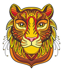Tiger colorful vector