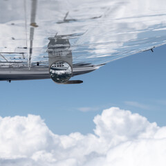Flying over the clouds