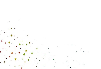 Light Multicolor, Rainbow vector cover with symbols of gamble.