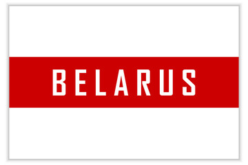 White-red-white flag of Belarus. White-red-white flag as a symbol of the opposition to the goverment. Vector illustration.