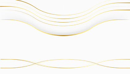 White and golden wavy background luxury clean modern, Vector
