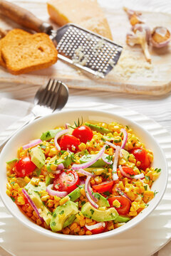 Sweet Corn Salad With Avocado And Tomatoes