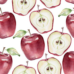 seamless background with apples