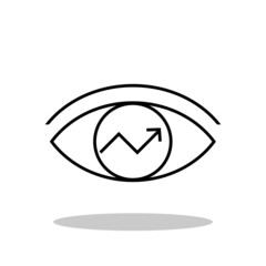 Vision icon in flat style. Vision for success symbol for your web site design, logo, app, UI Vector EPS 10.