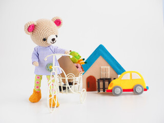 かわいい動物のあみぐるみ　ショッピング