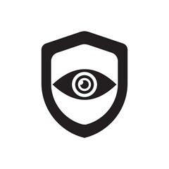 Eye protection icon black vector illustration