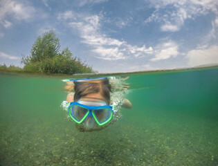 Schwimmen im See