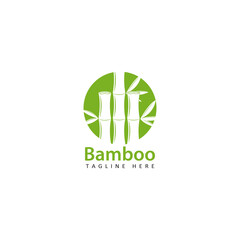 bamboo logo template design vector