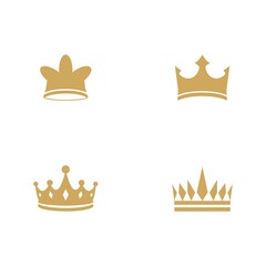 Set Crown Logo Template vector © evandri237@gmail