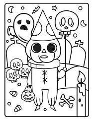 Halloween Coloring Page for Kids