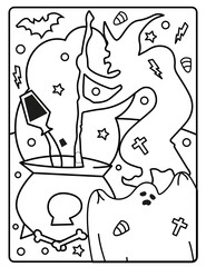 Halloween Coloring Page for Kids