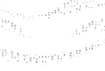 Light Silver, Gray vector cover with symbols of gamble.