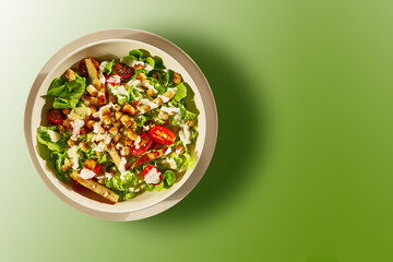 fresh Salad served on a plate,frischer italienischer salt auf teller angerichtet,plakativ