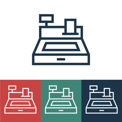 Linear vector icon with cash