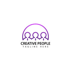 Creative people logo template design