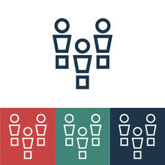 Linear vector icon with people