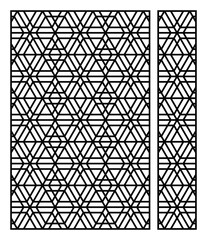 Laser Cutting Template. Decorative Grille. Oriental geometric pattern.