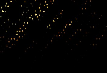 Dark Orange vector cover with symbols of gamble.