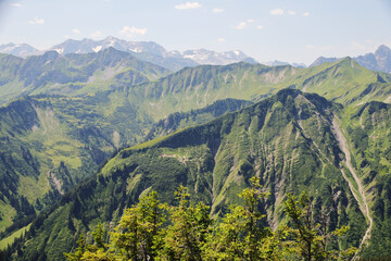 Panorama of the Alps opening from Muttelberghof, Austria