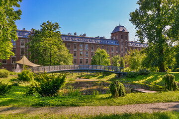 19th century building in the center of the Polytechnic University in the city of Lodz, Poland