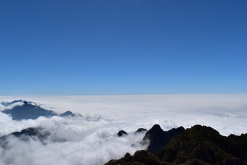 Sea of ​​clouds seen from Mt. Fansipan the highest peak in Vietnam