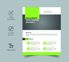 Creative Modern geometric Colorful Corporate Flyer Template Design