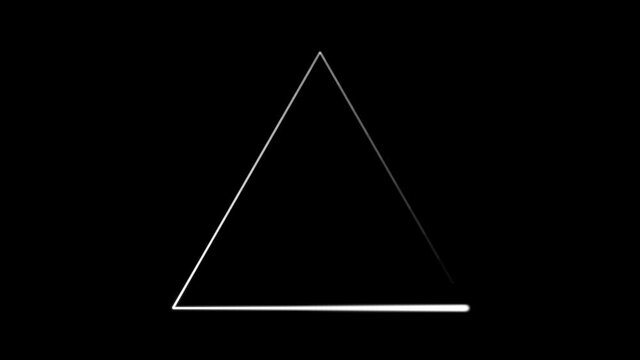 Loading Icon With Light Stroke Shapes/ 4k animation of an abstract technology loader icon with geometry shapes