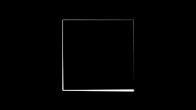 Loading Icon With Light Stroke Shapes/ 4k animation of an abstract technology loader icon with geometry shapes