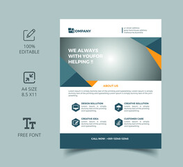 Creative Modern geometric Colorful Corporate Flyer Template Design