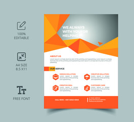 Creative Modern geometric Colorful Corporate Flyer Template Design