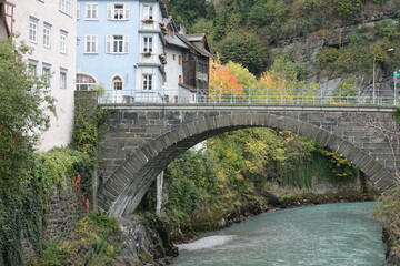 Fototapeta na wymiar Brücke über die Ill in Feldkirch