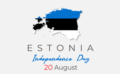 greetings card to the anniversary of Estonia's independence. Vector illustration EPS10.