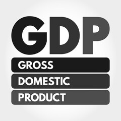 GDP - Gross Domestic Product acronym, business concept background
