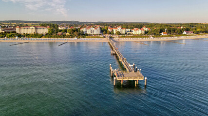 Obraz premium Kühlungsborn aus der Luft betrachtet, Ostsee, Mecklenburg-Vorpommern