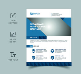 Creative Modern geometric Colorful Corporate Flyer Template Design