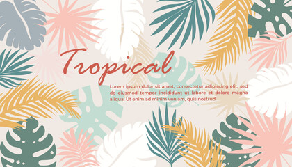 Fototapeta na wymiar Tropic minimal cover templates