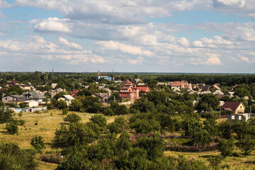 Residential buildings from a bird's eye view. Donbass 10.08.2020 year.