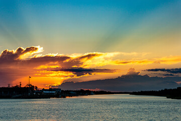 vibrant summer coastal sunset © Kathleen