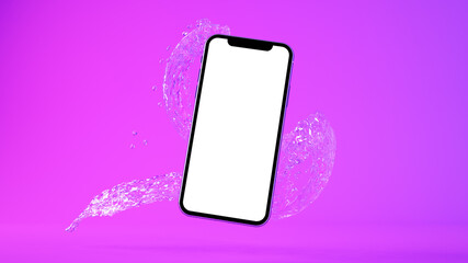 Phone and water splash