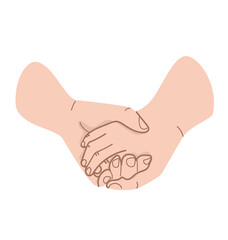 human hands holding promise vector concept