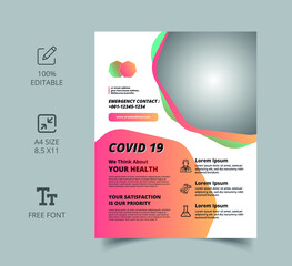 Creative Modern geometric Colorful Corporate Flyer Template Design