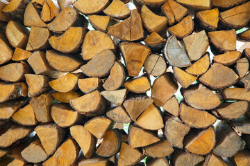 Stacks of Firewood. Background